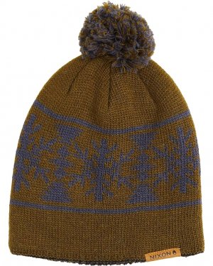 Шапка Meister Wool Pom Beanie, цвет Olive/Multi Nixon