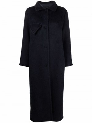 Длинное шерстяное пальто Bevza. Цвет: синий