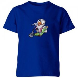 Детская футболка «Чайка на самокате» (140, синий) Us Basic. Цвет: синий