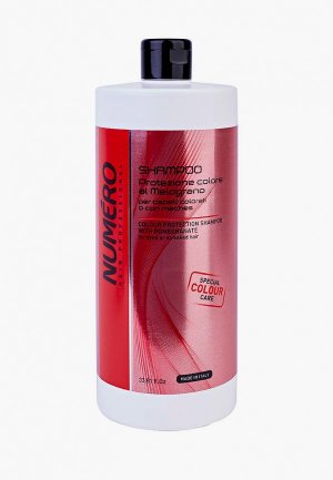 Шампунь Brelil Professional Numero для защиты цвета с эктрактом граната, окрашенных и мелированных волос, 1000 мл. Цвет: белый