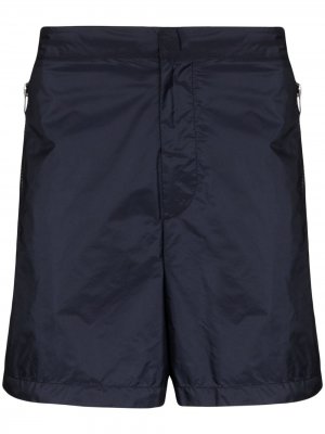 Плавки-шорты с логотипом Prada. Цвет: синий