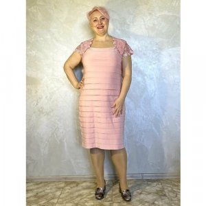 Платье , размер 50, розовый Verda. Цвет: розовый
