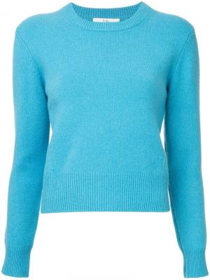 Кашемировый пуловер Tibi. Цвет: синий