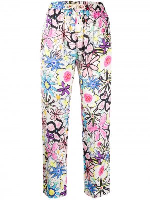 Спортивные брюки с цветочным принтом Mira Mikati. Цвет: белый