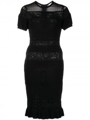 Lace-detail short-sleeved dress Milly. Цвет: черный