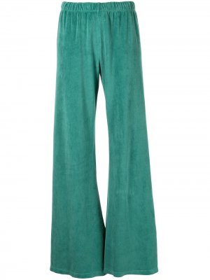 Велюровые брюки широкого кроя Suzie Kondi. Цвет: зеленый