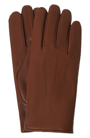 Кожаные перчатки Rick Agnelle. Цвет: коричневый