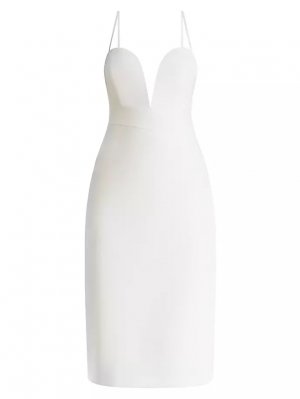 Платье-миди без бретелек Bcbgmaxazria, цвет off white BCBGMAXAZRIA