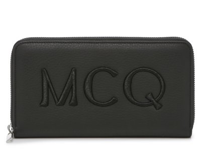 Кошелек Alexander McQueen с прошитым логотипом, черный Mcq By