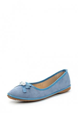 Балетки Ideal Shoes ID007AWAPMP5. Цвет: голубой