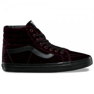 Кеды Vans UA SK8-HI REISSUE (Velvet) VA2XSBF17 бордовые (36). Цвет: черный