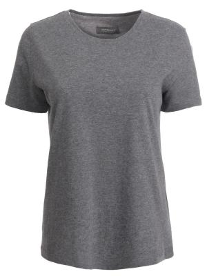 Базовая футболка из хлопка CAPOBIANCO. Цвет: серый