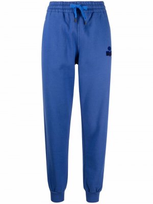Спортивные брюки с нашивкой-логотипом Isabel Marant Étoile. Цвет: синий