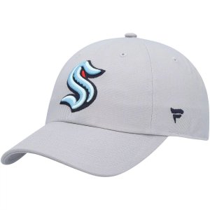 Мужская серая регулируемая шляпа с логотипом Seattle Kraken Primary Fanatics