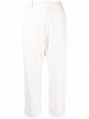Укороченные брюки Nili Lotan. Цвет: белый