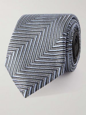 Шелковый жаккардовый галстук шириной 7 см, нави Missoni