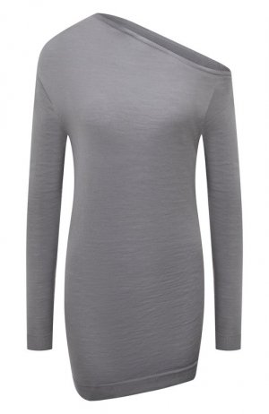 Шерстяной пуловер Alberta Ferretti. Цвет: серый