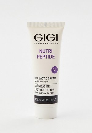 Крем для лица Gigi / Nutri Peptide Lactic Cream пептидный увлажняющий с 10% молочной кислотой, 50 мл. Цвет: прозрачный