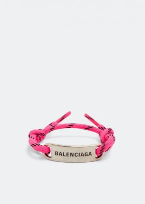 Браслет BALENCIAGA Plate bracelet, розовый