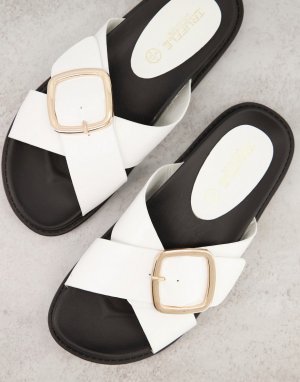 Белые сандалии с пряжками -Белый Truffle Collection
