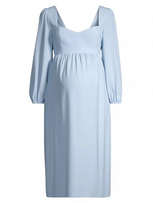 Платье миди для беременных Sophie с длинными рукавами , синий Emilia George