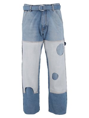 Прямые джинсы Carpenter с нашивкой Meteor , цвет Denim Blue Off-White