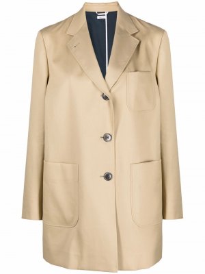 Однобортный пиджак Thom Browne. Цвет: бежевый