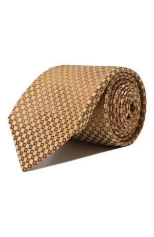Шелковый галстук Zilli. Цвет: жёлтый