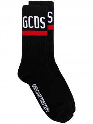 Носки с принтом логотипа Gcds. Цвет: черный