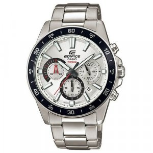 Наручные часы CASIO Edifice EFV-570D-7A, серый, белый. Цвет: серебристый/серый/белый