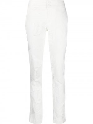 Прямые джинсы с фактурной отделкой Issey Miyake. Цвет: белый
