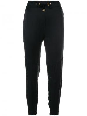 Атласные спортивные брюки Balmain. Цвет: чёрный