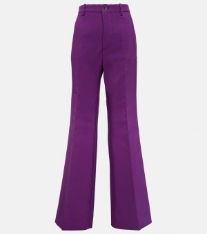 Расклешенные брюки из кади с высокой посадкой , фиолетовый Plan C