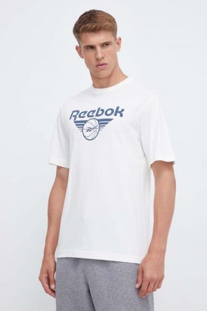 Баскетбольная хлопковая футболка, бежевый Reebok Classic