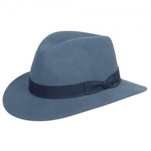 Шляпа федора BAILEY 7005 CURTIS, размер 57. Цвет: голубой