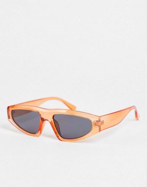 Оранжевые солнцезащитные очки кошачий глаз River Island