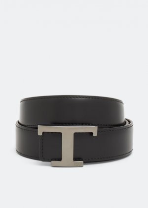 Ремень TOD'S Timeless leather belt, черный Tod's