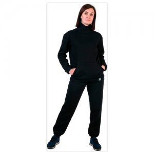 TW21-0544020602 Спортивные брюки с начесом для взрослых, черный (42) TUOT. Цвет: черный