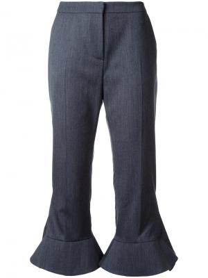 Укороченные брюки с оборками Goen.J. Цвет: серый