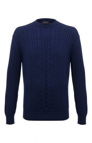 Шерстяной свитер Loro Piana. Цвет: синий