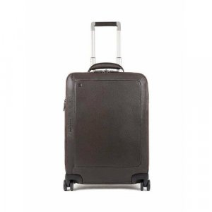 Тележка для багажа BV5004B3BM/TM, 46 л, 40х55х20 см, ручная кладь, коричневый PIQUADRO. Цвет: коричневый