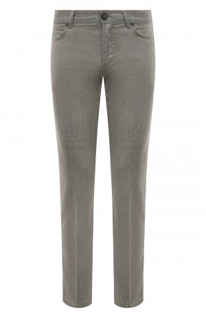 Шерстяные брюки Giampaolo. Цвет: серый