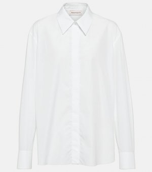 Хлопчатобумажную рубашку Alexander Mcqueen, белый McQueen