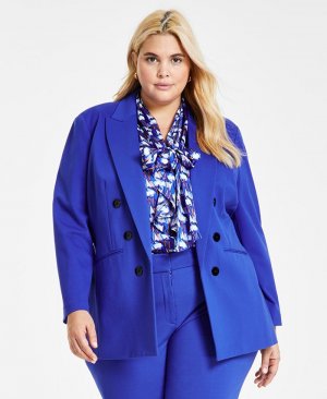 Компрессионный двубортный пиджак больших размеров Bar III, синий Iii