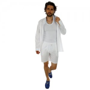 Рубашка мужская , длинный рукав с одним карманом, Белая 2XL Modniki. Цвет: белый