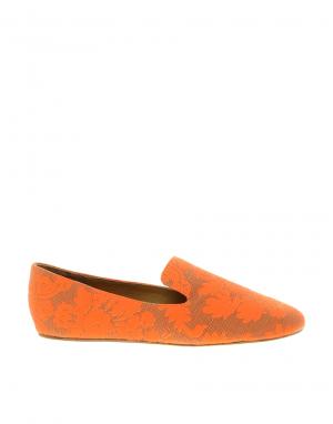 Туфли на плоской подошве в стиле парчи Elizabeth & James Tommi and. Цвет: ornage brocade