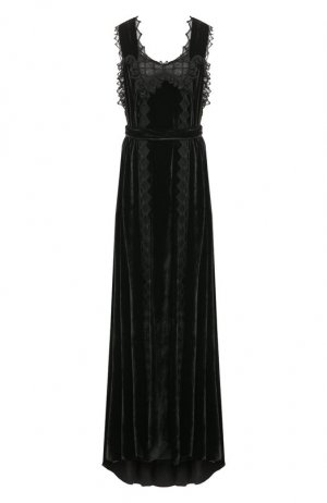 Платье из вискозы и шелка Bottega Veneta. Цвет: чёрный