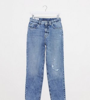 Рваные джинсы в винтажном стиле COLLUSION x006-Голубой