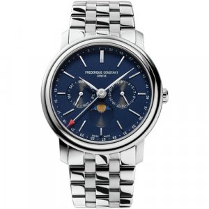 Наручные часы Classics FC-270N4P6B, синий, серебряный Frederique Constant. Цвет: серебристый/серебряный