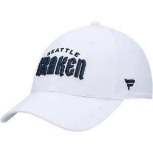 Белая мужская гибкая шляпа с фирменным логотипом Seattle Kraken Wordmark Fanatics
